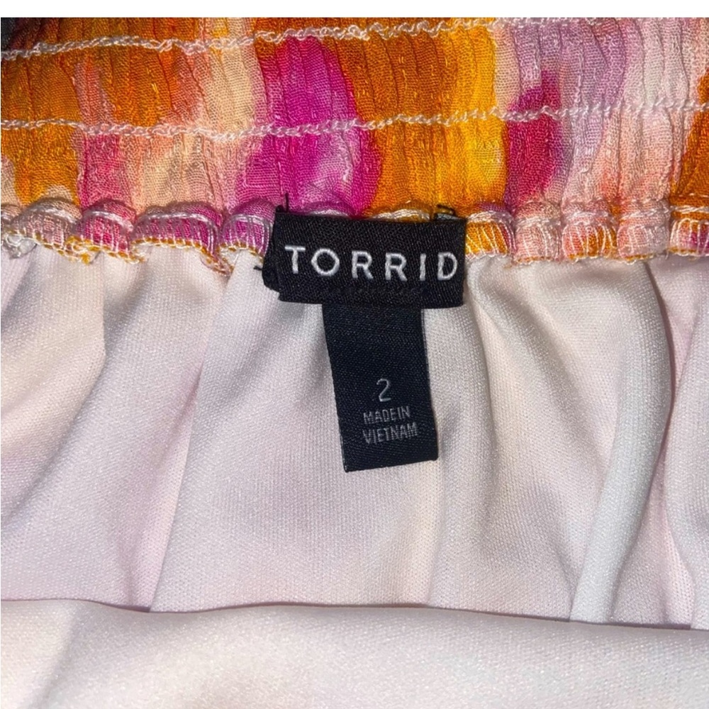 Multi Watercolor Tie-Dye Off Shoulder Skirt Set - Picture 7 of 13
